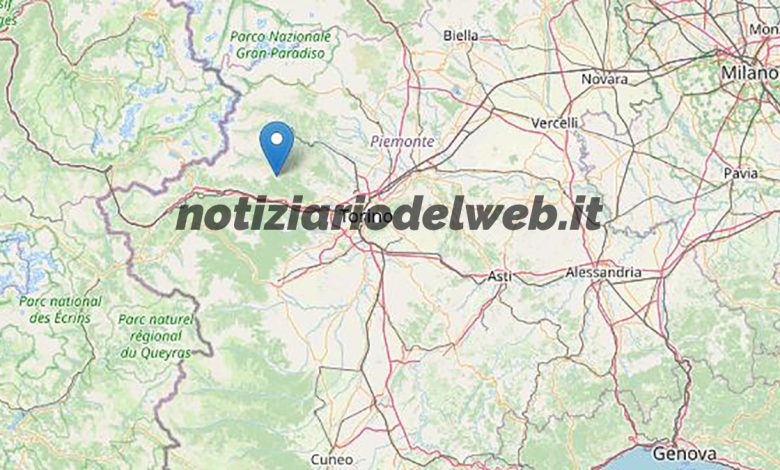 Terremoto Torino oggi 24 marzo 2022: ipocentro a Rubiana