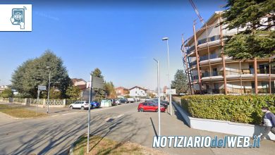 Incendio in corso Torino angolo via Pavese a Grugliasco: due feriti gravi