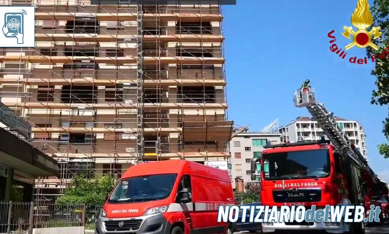 Incendio Torino Regio Parco oggi 26 luglio 2022 via Nicola Porpora