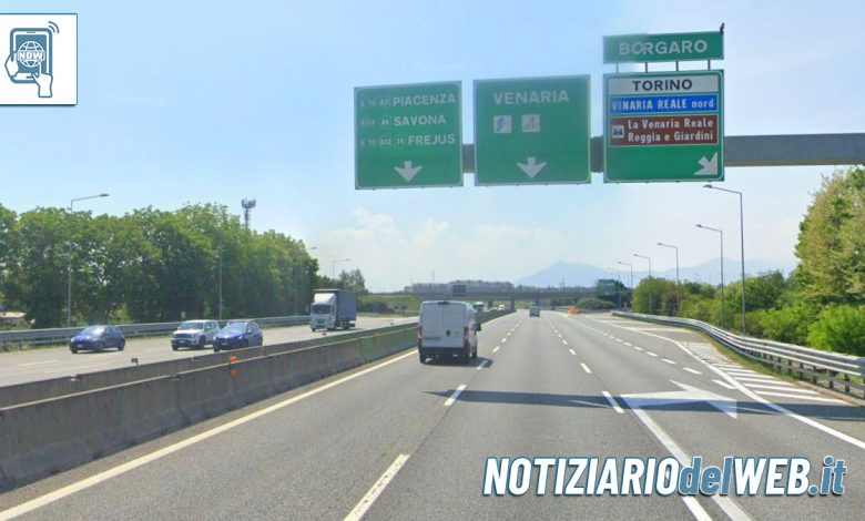 Incidente Tangenziale Torino oggi 12 luglio 2022 altezza Borgaro