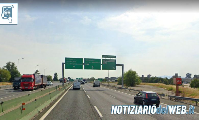 Incidente lungo la Tangenziale di Torino oggi 19 luglio 2022: scontro tra 3 vetture