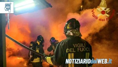 Incendio Volpiano via Brandizzo oggi 4 agosto 2022