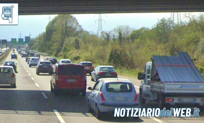 Incidente lungo la Tangenziale Nord di Torino oggi 6 agosto 2022 scontro all'altezza di Collegno