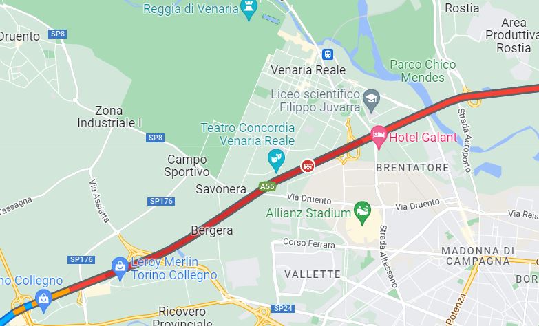 Incidente Tangenziale Torino Venaria oggi 23 settembre 2022: il quinto della giornata