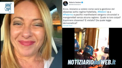 Roberto Saviano contro Giorgia Meloni su Twitter gli utenti rispondono
