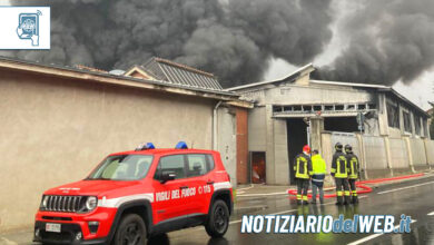 Incendio a Luserna San Giovanni oggi 21 ottobre 2022: fiamme presso la ditta Pontevecchio