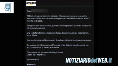 "Abbiamo temporaneamente sospeso il tuo account Amazon": l'ennesima truffa viaggia per e-mail