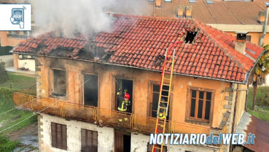 Incendio Almese oggi 9 novembre 2022: fiamme in un'abitazione