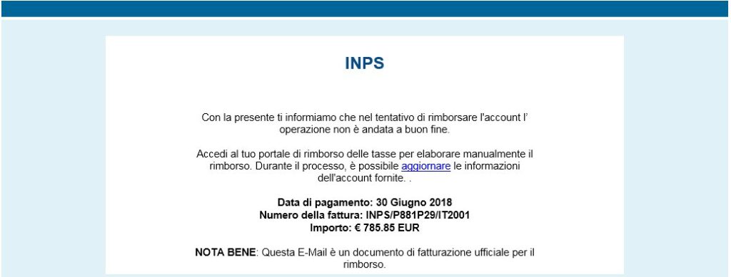 "Stiamo tentando di accreditare Bonus INPS 2022", occhio alla truffa