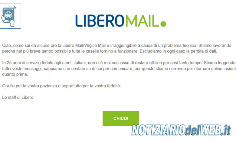 Problemi posta Libero Mail: impazza l'hashtag #liberodown