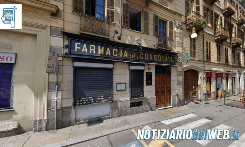 Torino rapina alla Farmacia della Consolata, in via delle Orfane