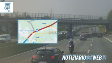 Incidente Tangenziale Torino oggi 15 marzo 2023 altezza Collegno