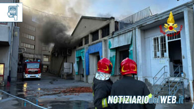 Incendio Rivoli oggi 6 aprile 2023 all'Euroavicola il Tornado