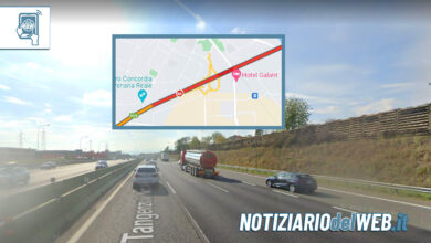 Incidente Tangenziale Torino oggi 14 aprile 2023 altezza Venaria