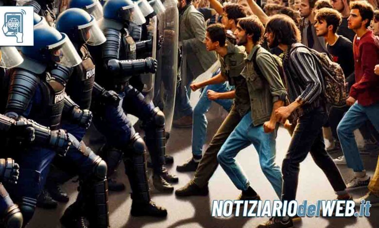 Manifestazione a Torino oggi, 17 novembre tensioni con la Polizia sotto i Portici di Via Roma