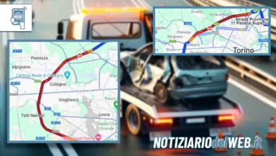 Due incidenti in Tangenziale a Torino oggi 18 dicembre 2023 uno in direzione nord e l'altro in direzione sud traffico in tilt