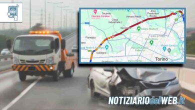 Incidente in Tangenziale a Torino oggi 7 dicembre 2023 altezza Collegno traffico nel caos
