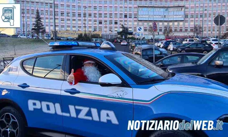 La Questura di Torino al Regina Margherita con Babbo Natale