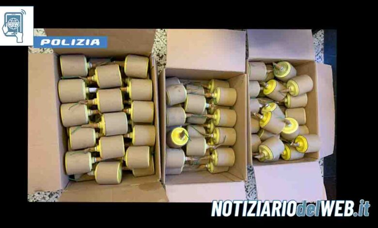 Sequestro di bombe carta a Torino intervento della Polizia per il Capodanno 2024